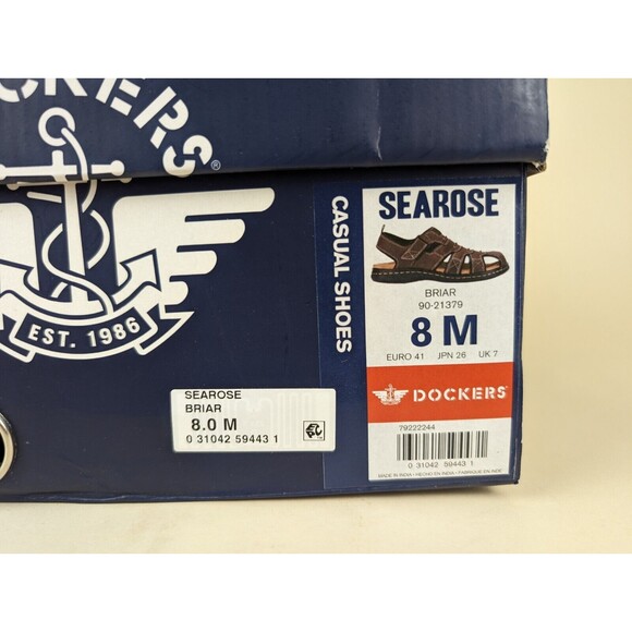 Dockers Sandals Mens 8 M Searose Fisherman Closed Toe Brown Casual Shoes NEW - Picture 11 of 11